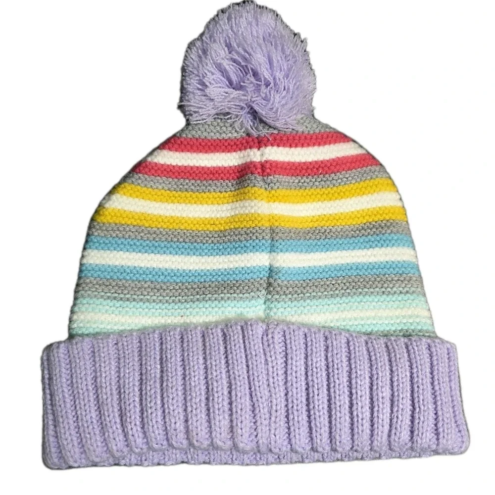 BLUEY Toddler (2T-5T) Knit Hat Multicolor Striped Beanie‎ Cap